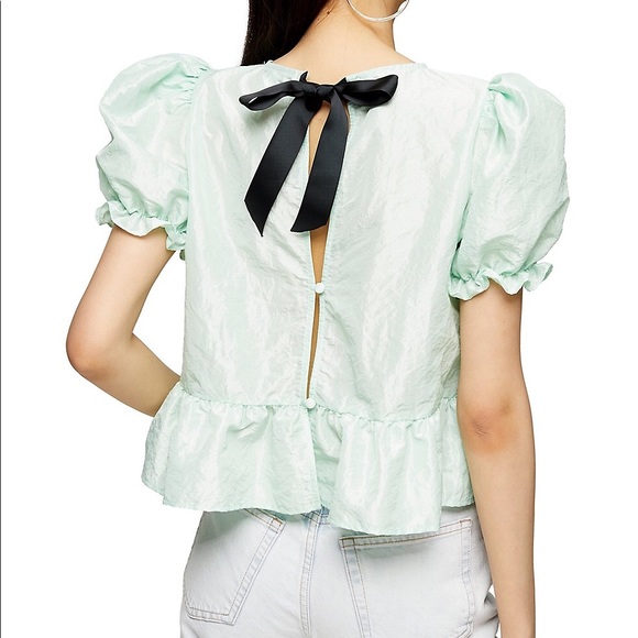 Topshop Bow Back Blouse - Picture 2 of 5